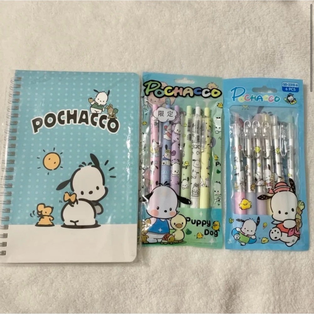 Pochacco Bundle #3 Stationery Set with Notebook and Pens